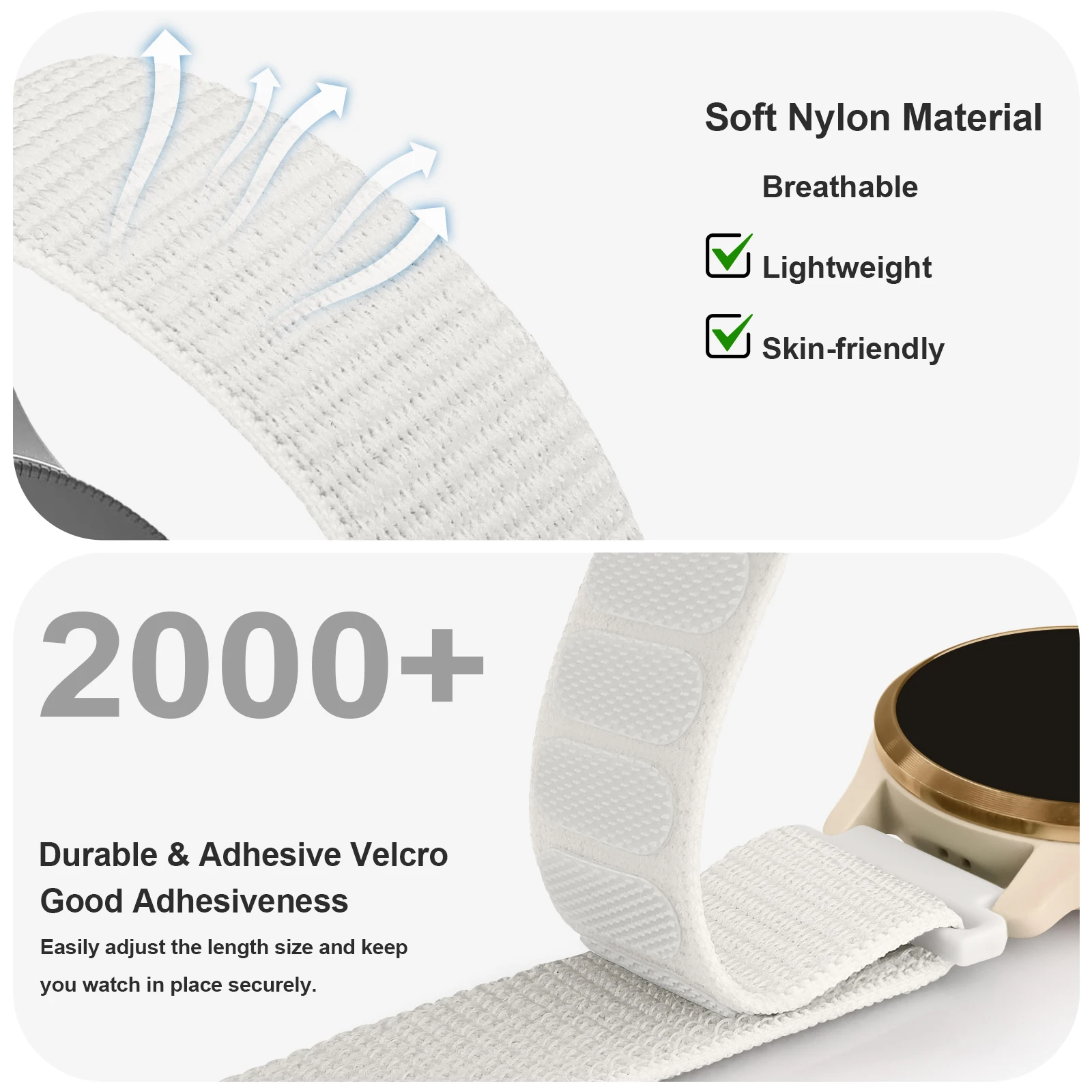 Nylon Loop Strap, 18mm - Sleek and Durable Watchband