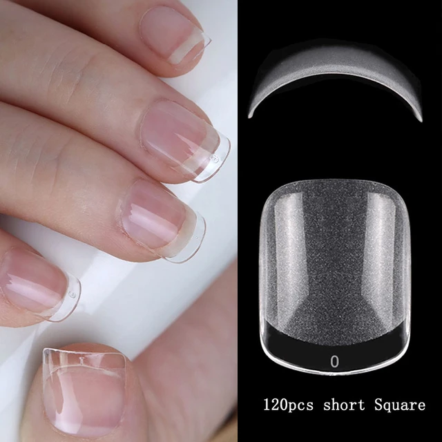 120Pcs 2023 New Extra Short Square Coffin Almond False Nails Tips Press on Nail  Gel X Tip Semi frosted XS Short Fake Nails - AliExpress