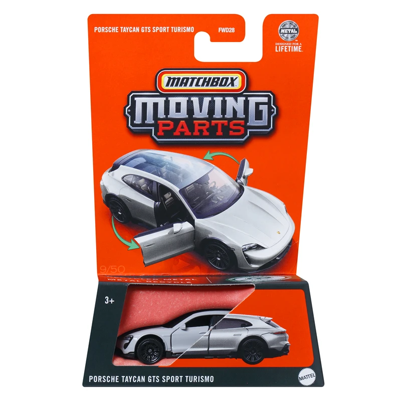 Matchbox Moving Parts Jeep Grand Cherokee Alfa Romeo Stelvio Porsche Taycan Ford Mustang 1/64 Diecast Model Car Toy FWD28 25A B 4