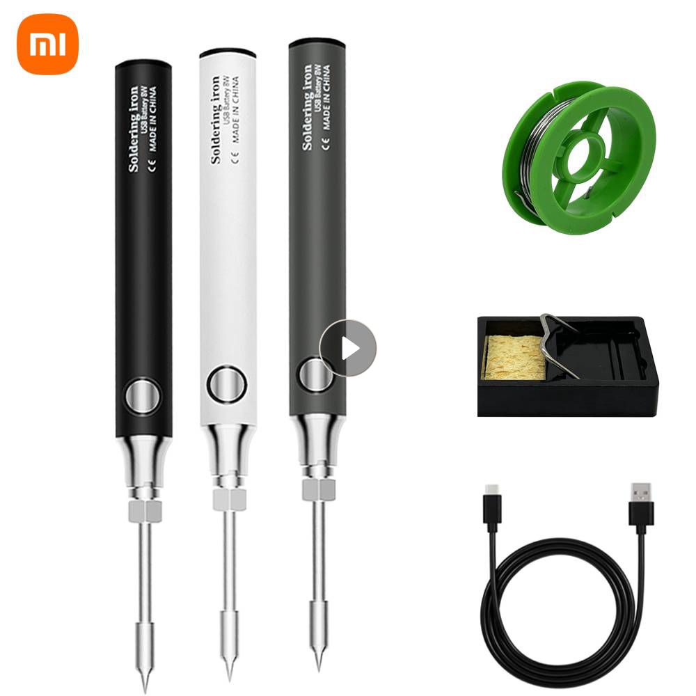Xiaomi USB Soldering Iron Set Adjustable Temperature Ceramic Core Heating Portable Home Welding Solder Repairing Accessories
