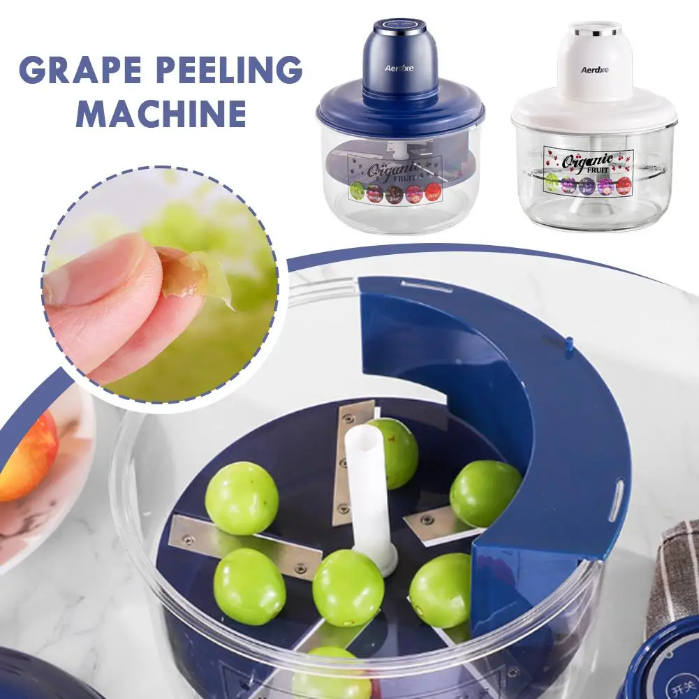 1pcs Fruit Peeling Machine Automatic Electric For Grape Tomato Cherry Easy Clean USB Rechargeable Wireless Kitchen Peeling Tools