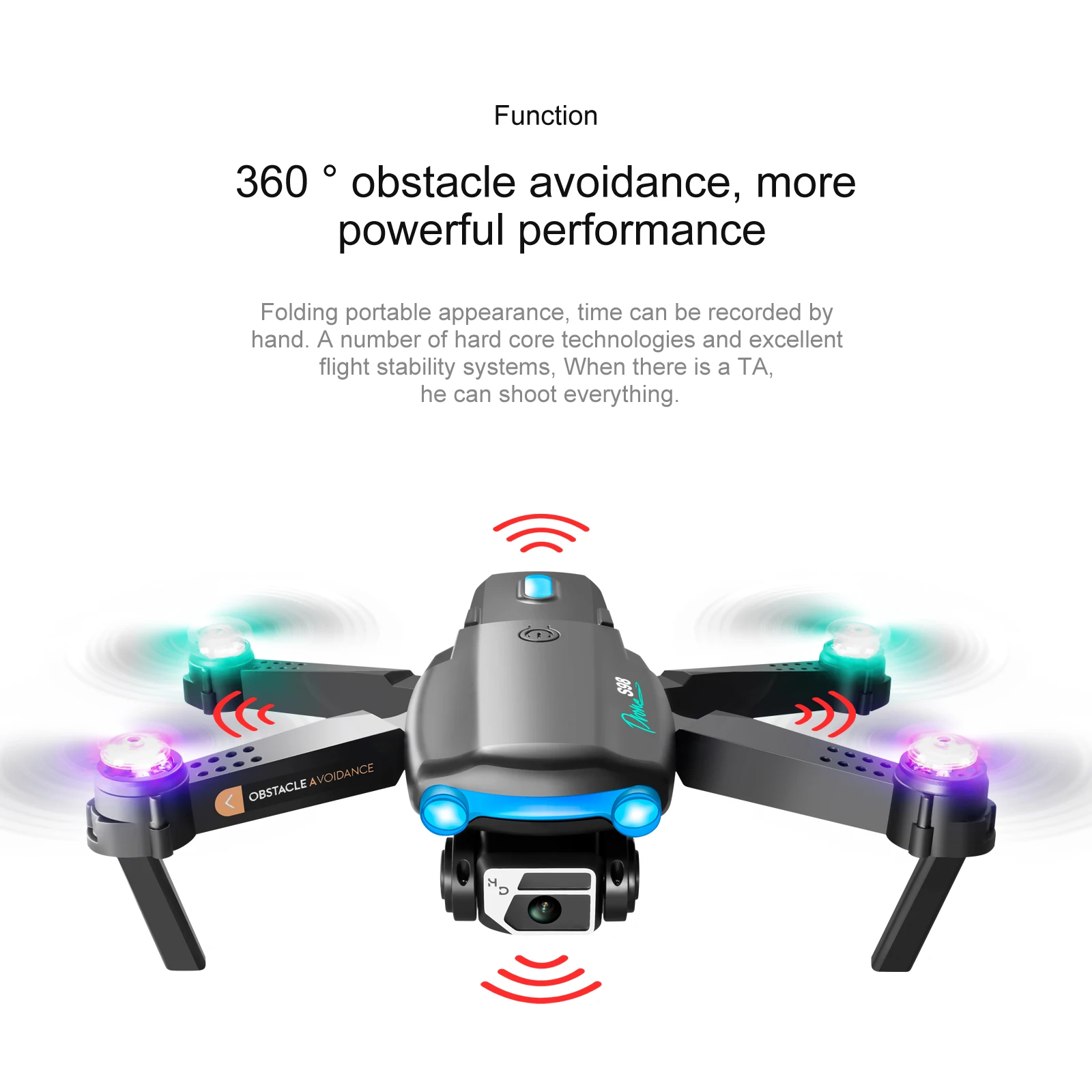 KBDFA S98 Drone, function 360 obstacle avoidance, more powerful performance folding portable appearance .