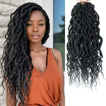 Faux Locs Crochet Braid Hair Bohemian Locs 24 Inches Synthetic Dreads Ombre Braiding Hair Afro Dreadlock 1
