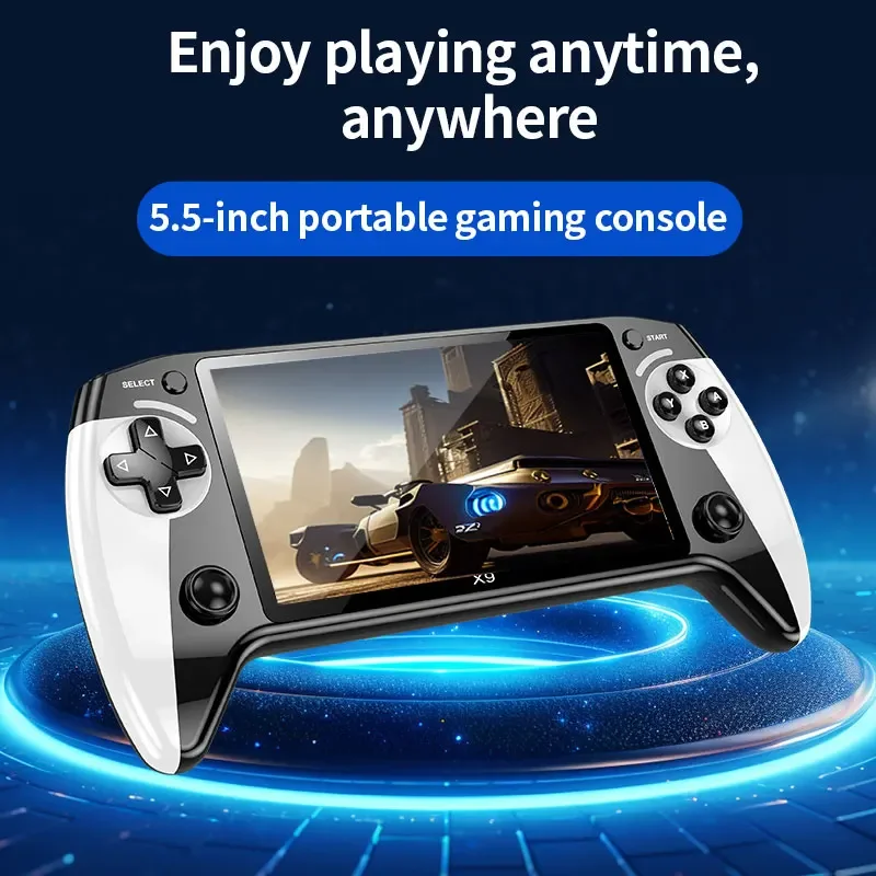 X9 Retro Game Console 1500mAh 5,5-inch IPS-scherm Mini draagbare handheld videospeler 1GB-128GB Type-C_voghion.com