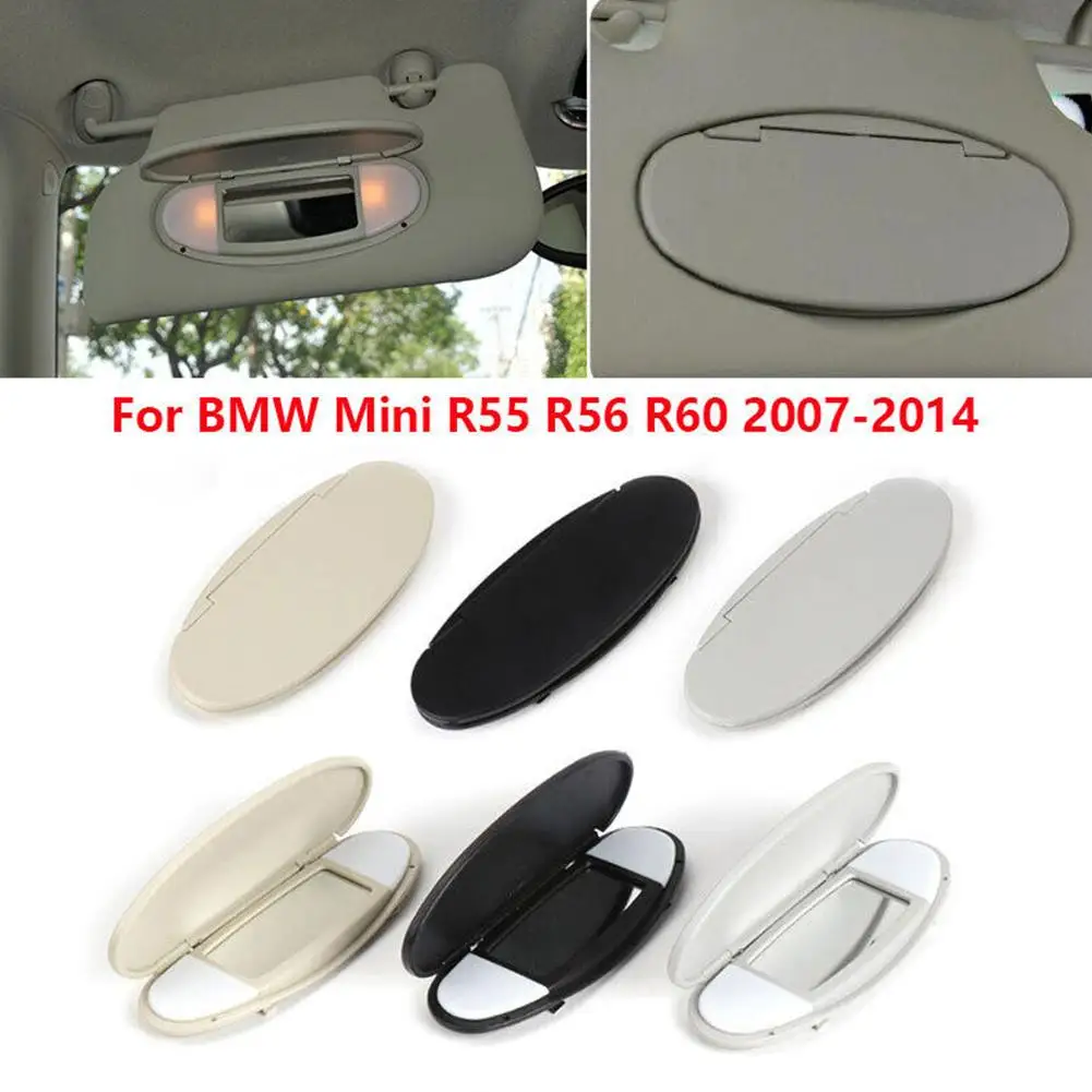 자동차 선 바이저 햇빛가리개 패널 하우징, 화장대 거울 커버, 미니 쿠퍼 S One D JCW, BMW MINI R55 R56 R60 2007-2014 C0I5