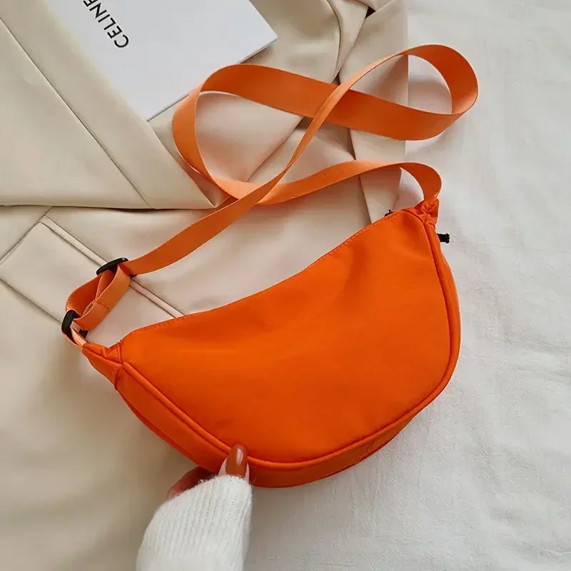 Simple Design Women's Messenger Bag Fashion Ladies Nylon Hobos Small Shoulder Bags Vintage Female Girls Purse Cloth Handbags 9