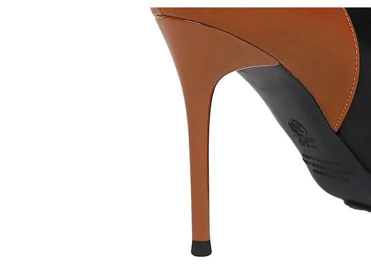 Shoes Color Blocking Women Pumps Pointed Tip High Heels Sexy Party Shoes Stilettos Heels Women Shoes Large Size 42 43