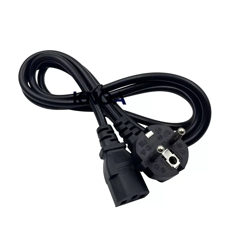 כבל חשמל EU Plug באורך 1.5 מטר IEC C13 כבל הארכה מתכתי למחשב PC, מסך מחשב, טלוויזיה של Samsung ורמקול