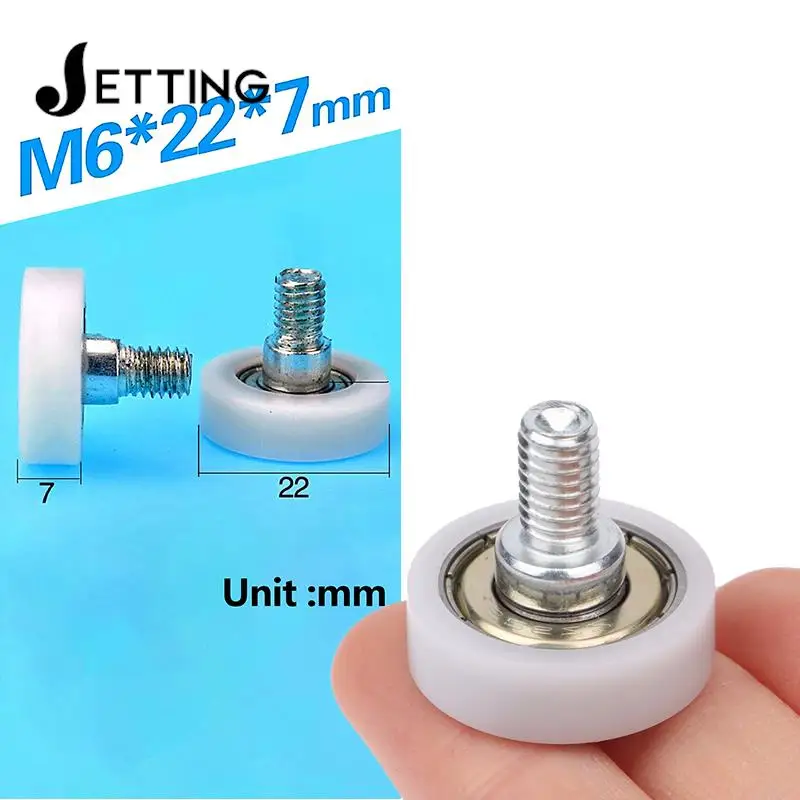

1 шт. M6 * 22*7 наружная резьба пластиковая дуга сферическое Выпуклое колесо винтовой подшипник роликовый ящик аксессуары для механического оборудования