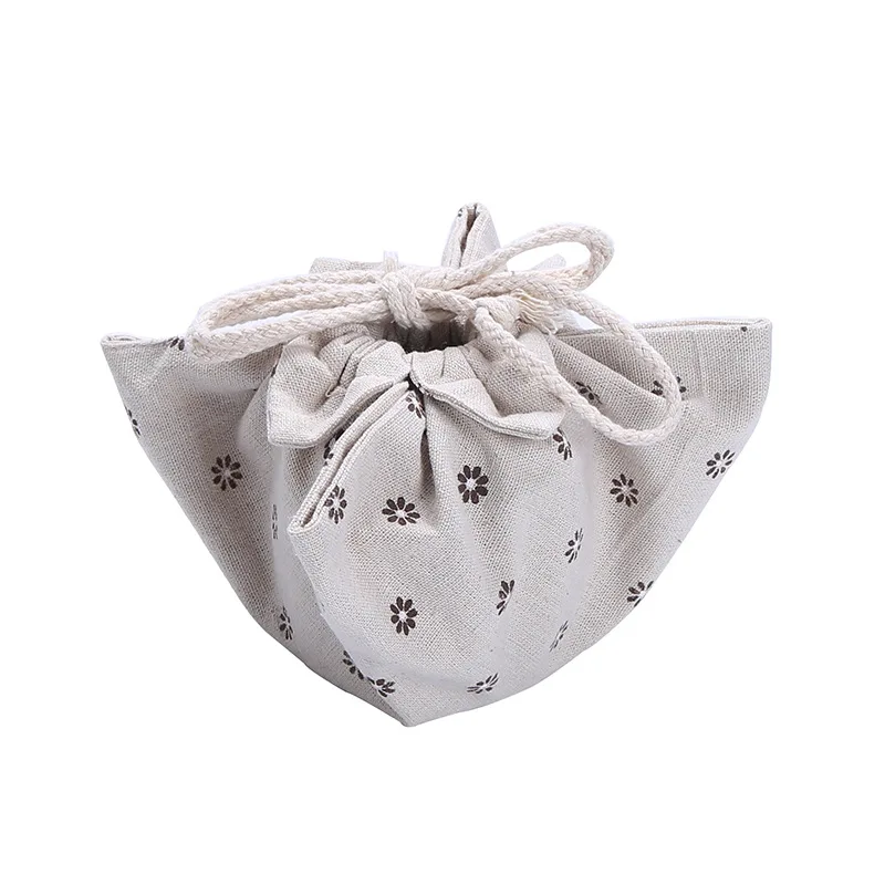 Cotton Hemp Tea Set Storage Cloth Bag Tangpo Cloth Cover Warm Pot Cover Hot Water Portable Travel Tea Cup Pot Bag ZD39