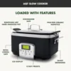 Elite 8 - in -1 Programmable 6QT Electric Slow Cooker, Dishwasher Safe Lid & Removable Crock, PFAS-Free Healthy Ceramic Nonstick 4