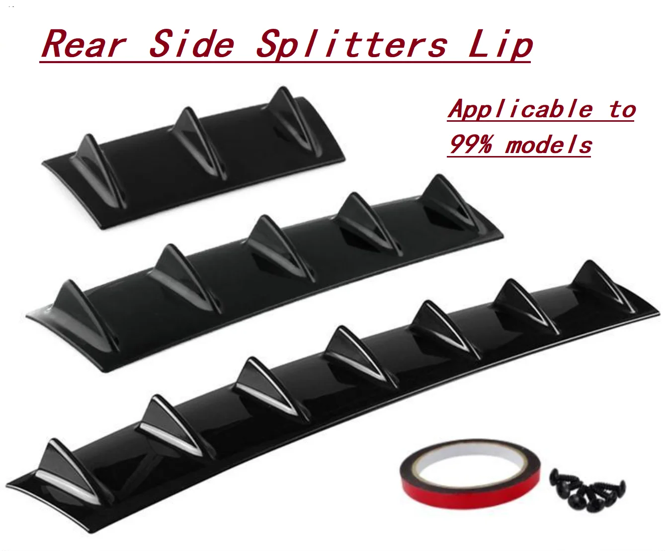 S M L Universal Car Rear Bumper Diffuser Spoiler Lip Rear Bumper