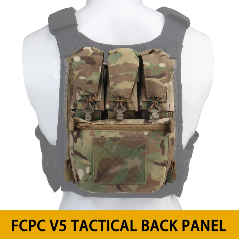 Enhanced Tactical Sport Vest with Zippered Back Panel and Triple Pouch Expansion