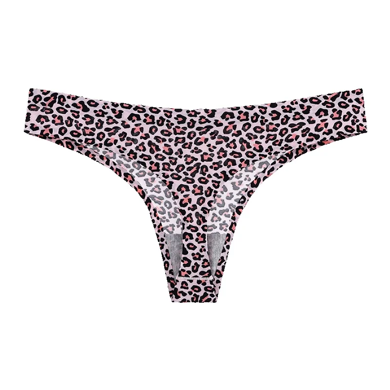 2025e Plus Size Seamless Sports Thong For Women, Printed Low Waist Sexy T-Panties_voghion.com