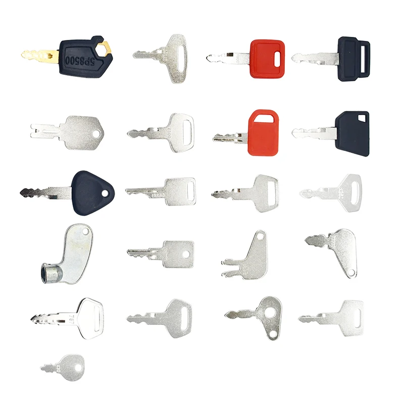 21PCS Heavy Equipment Ignition Keys Set AT195302 AR51481 H800R Compatible with John Deere Dozer Backhoe