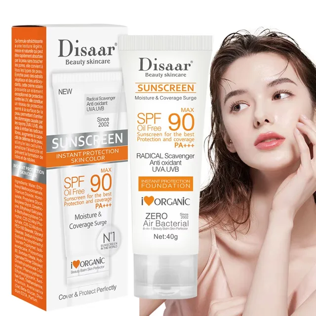 Crème solaire pour le visage et le corps, imperméable, SPF 90 + UV, crème solaire pour la peau, Anti-soleil, Protection faciale en bord de mer 1