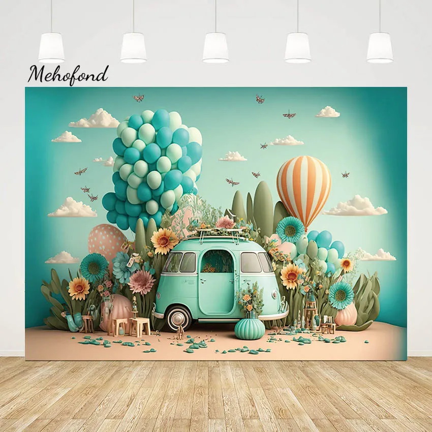 

Фотофон Mehofond с изображением летнего пляжа автомобиля для отпуска детского дня рождения
