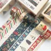 MOHAMM-Gold Foil Christmas Washi Masking Tape Set, DIY Arts Craft, Scrapbooking Projects, Gift Wrapping, 8 Rolls 2
