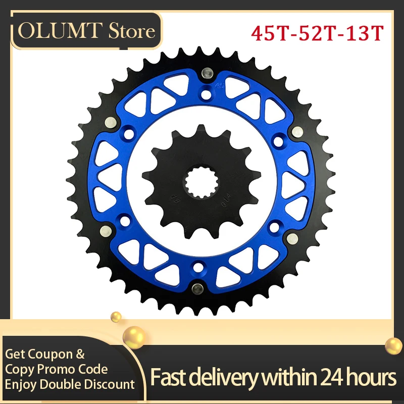 Parti Del Motociclo 520 45T-52T 13T Pignone Anteriore Posteriore Per Yamaha Wr Yz 125 Wr125 Yz125 L M N P K R S