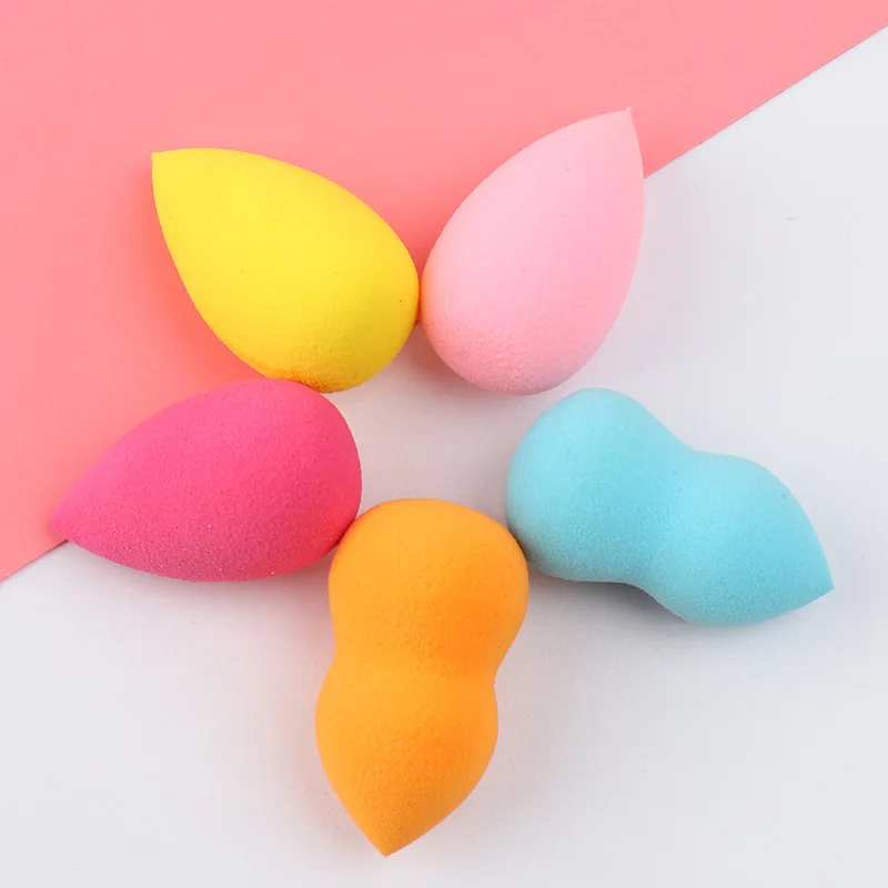 Mini Makeup Sponge Randomly Color Shapes Gourd Water Drop Design Cosmetic Puff Dry Wet Use Concealer Cosmetics Application Tools 6