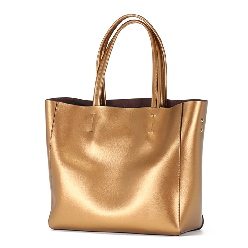 버민사 여성용 메탈 정품 가죽 대형 토트백, 2024 트렌드 디자이너, 큰 여성 숄더백, 쇼퍼 여성용 핸드백 