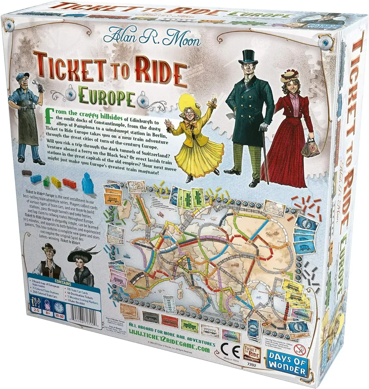 Ticket to Ride Europe Board Game English Family Multiplayer Friends Party Play Cards Game Plot Collection Toys Gifts 2