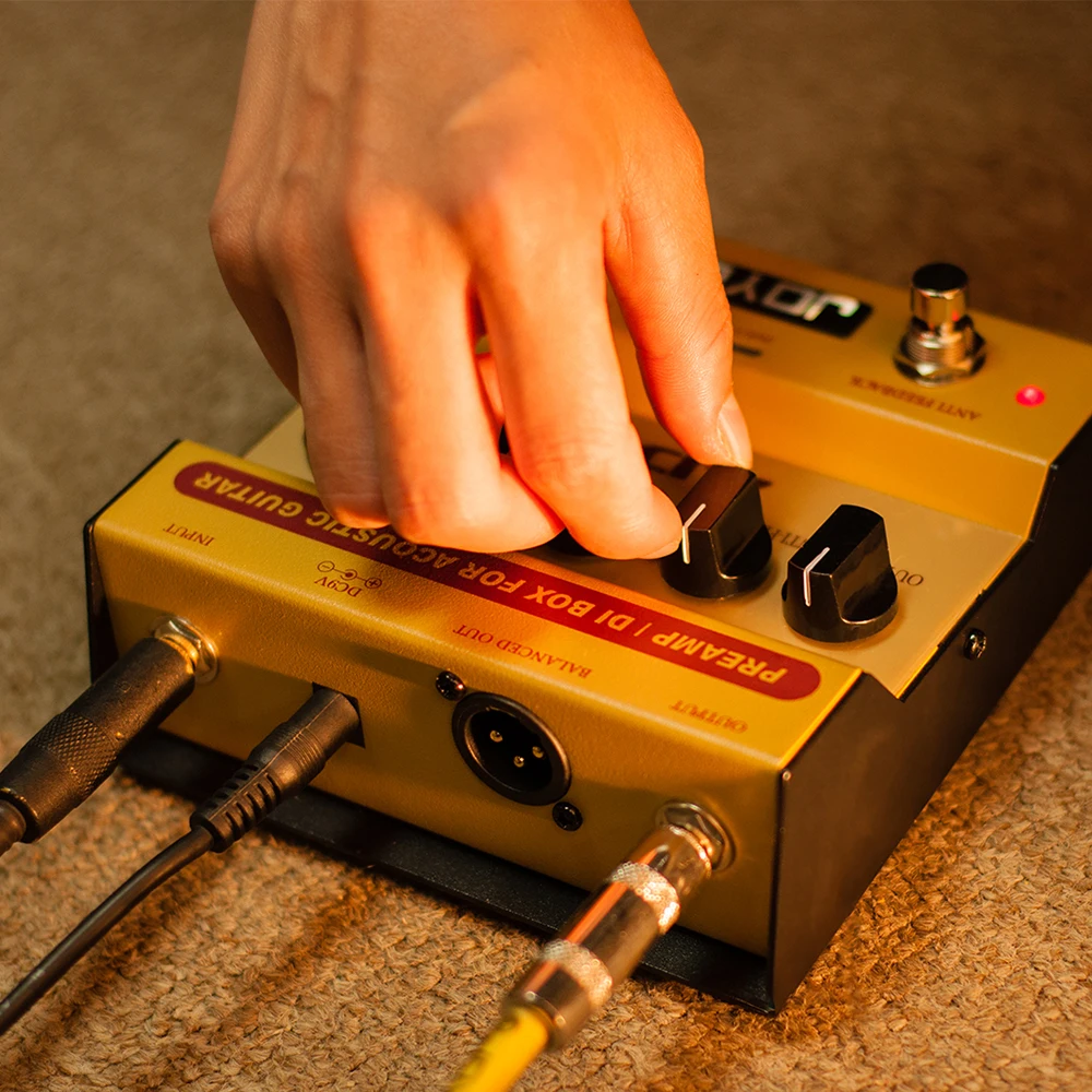 AD-2 Acoustic Guitar Effect Pedal Dual Band EQ Effect Anti-feedback Circuit DC 9