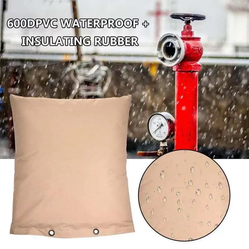 

Faucet Covers for Winter Thickened Waterproof 600D Oxford Antifreeze Outside Faucet Cover Protective Well Pump Covers 16x20in