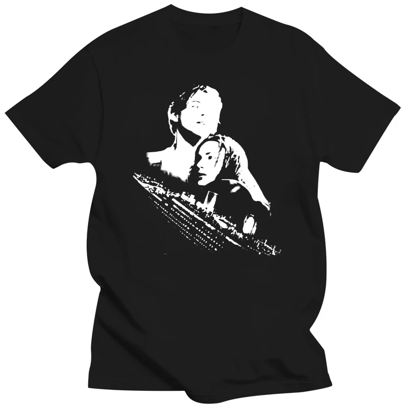 My Heart Will Go On Movie Titanic Celline Dion T-Shirt Black S To Xxl Cotton