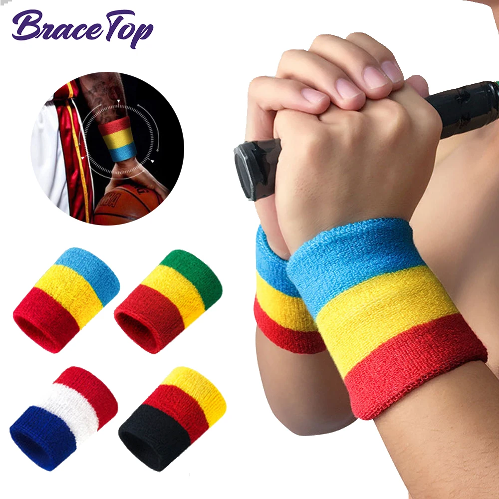 Lot De 6 Bracelets De Sudation Sport – Absorbants Pour Tennis, Foot, Running – Noir Coton