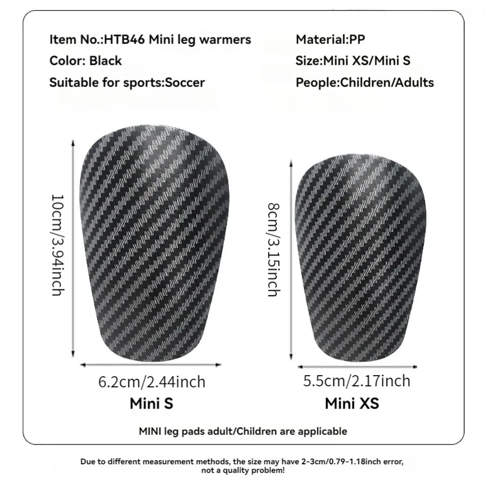 Mini Protège-Tibias Légers – PP + EVA, Antichocs, Ergonomiques, Pour Football, Futsal – Enfants Et Adultes