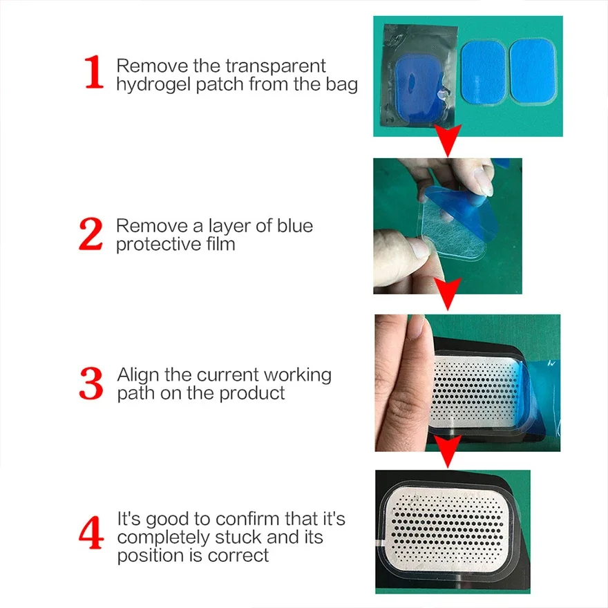 EMS Gel Pads For EMS Trainer Abdominal Gel Stickers Fitness Hydrogel For Abdomen Muscle Stimulator Slimming Massage Machine 5
