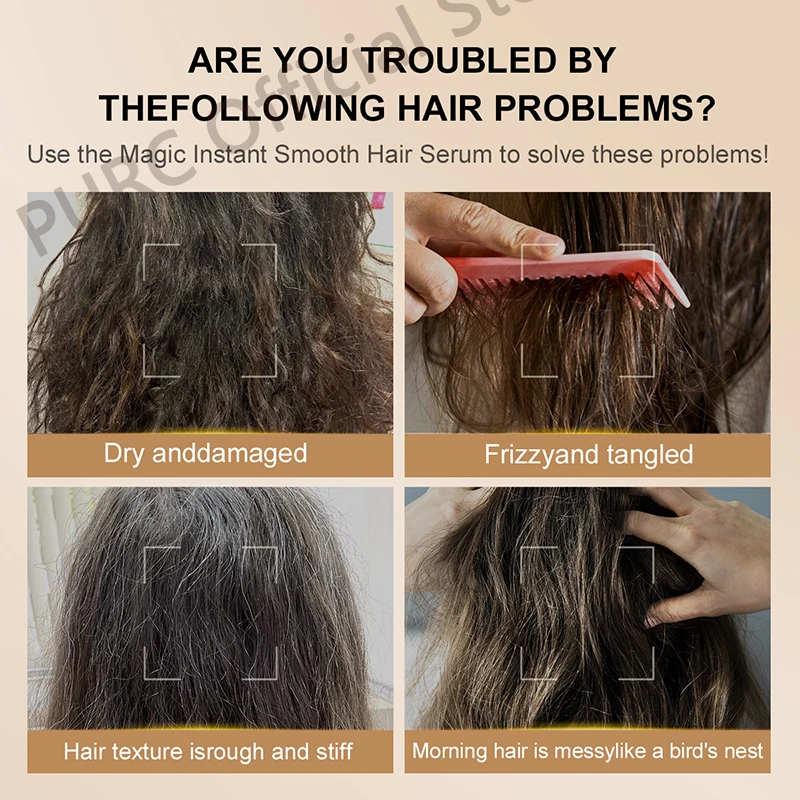 Hair Oil PURC Magic Smoothing Repair Damaged Frizz Hair Serum