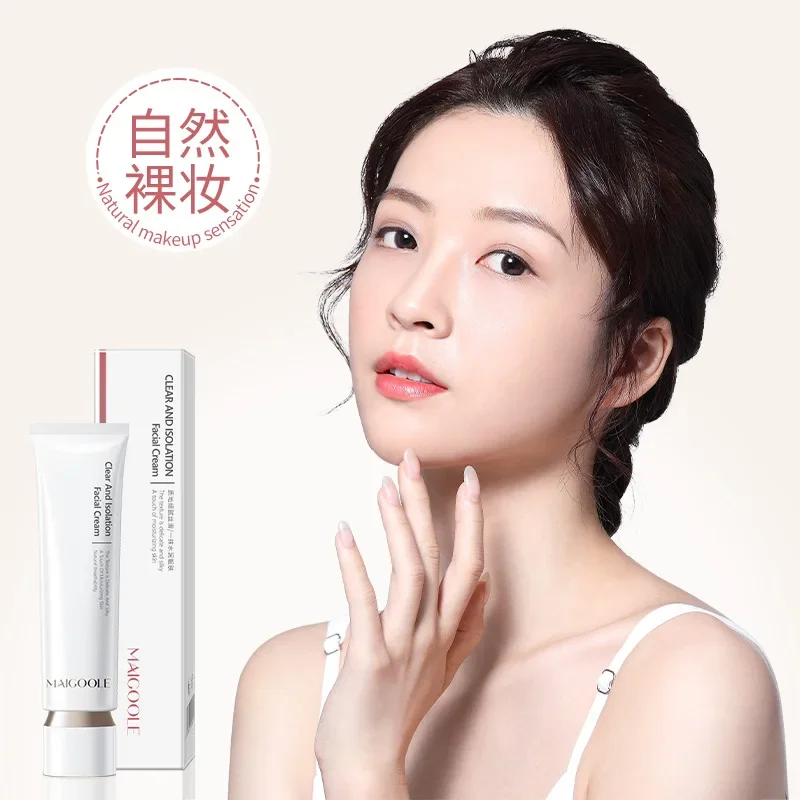 Refreshing isolating skin cream Moisturizing delicate natural no fake white light thin makeup front milk isolating face cream qialino delicate litchi texture calf skin genuine leather coated pc back shell for iphone xr 6 1 inch pink
