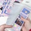 100Pcs 4 Grid Clear Photo Card Sleeve Idol Photo Bookmark Protective Cover Small Card Organizer Opp Bag Students Supplies 1