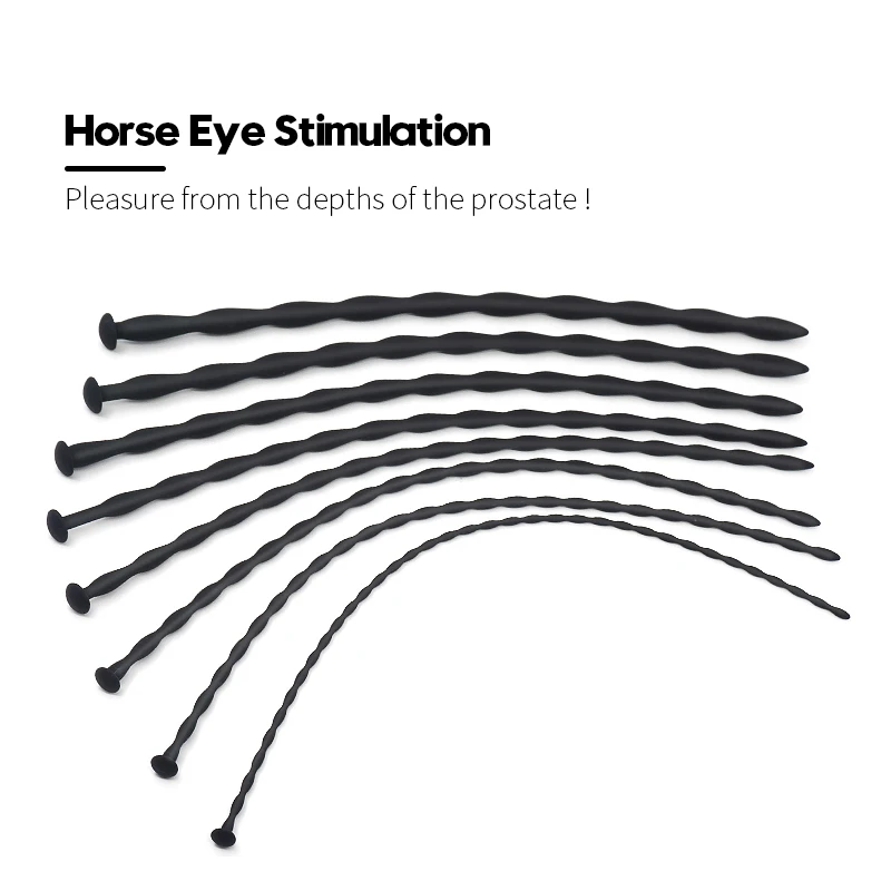 Penis Sex Toys Runyu Silicone Wave Horse Eye Stick Urethran Expander SM Penis Plug Men Urethra Masturbation Stimulator