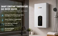 Chauffe-eau mural compact SIHAO avec écran LCD, système d'eau chaude instantanée IPX4 pour cuisine, salle de bain, dortoir, évier, commande tactile, pour usage domestique 8