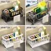 Kitchen Storage Rack Useful Self-draining Sink Shelf Sponge Holder Organizer Hanging Soap Basket Bathroom Cosmetic Shelf 5
