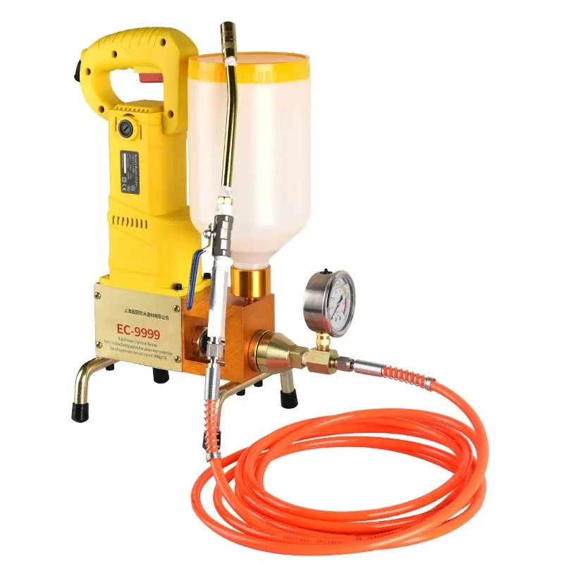 High Pressure Waterproof Grouting Machine 1100W Epoxy/Polyurethane Foam Injection Pump Liquid Leakage Tool Grouting Machine