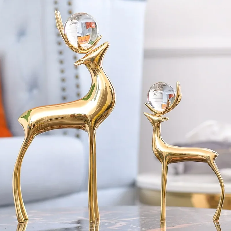 

Decorative Deer Gift Crystal Deer Wine Cabinet Light Luxury Creative New Wedding Gift Living Room Home Decoration