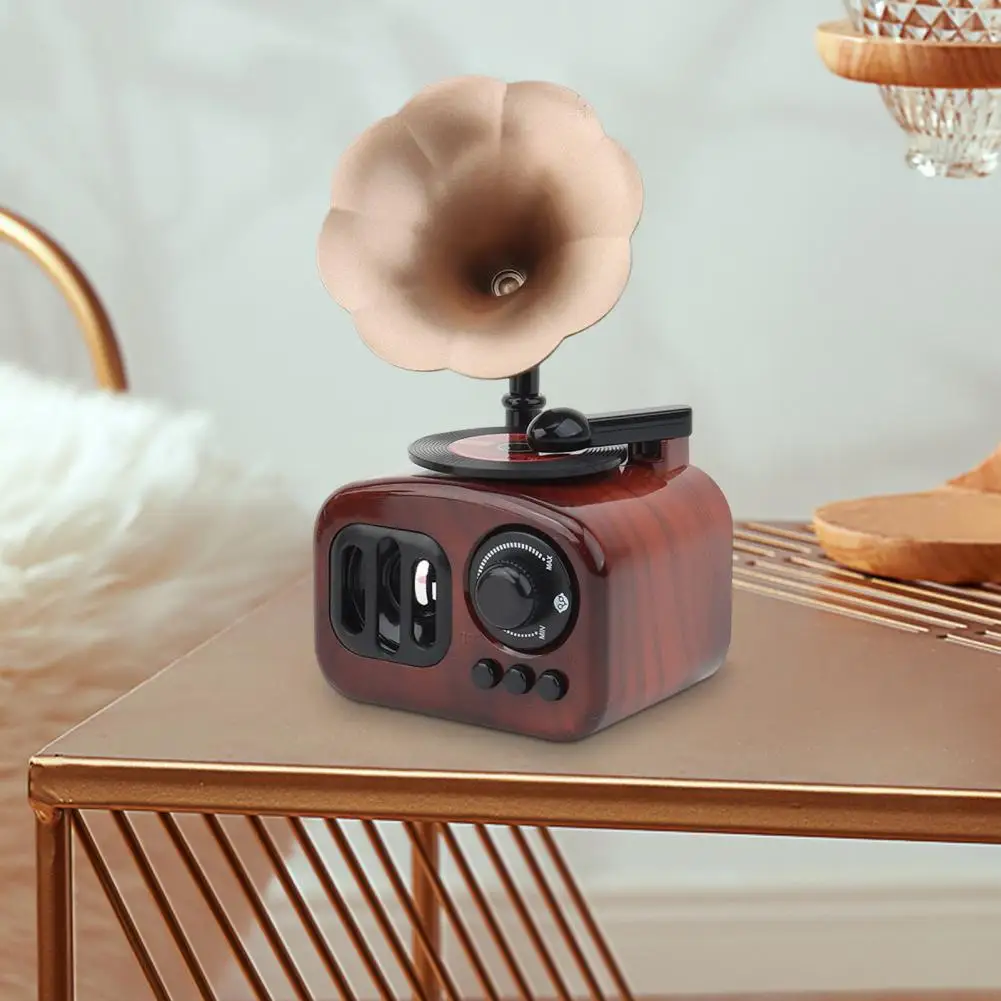 Mini Musical Box Retro Phonograph Shape Music Box Classical Art Decor Music Crafts Gift No Battery Gramophone