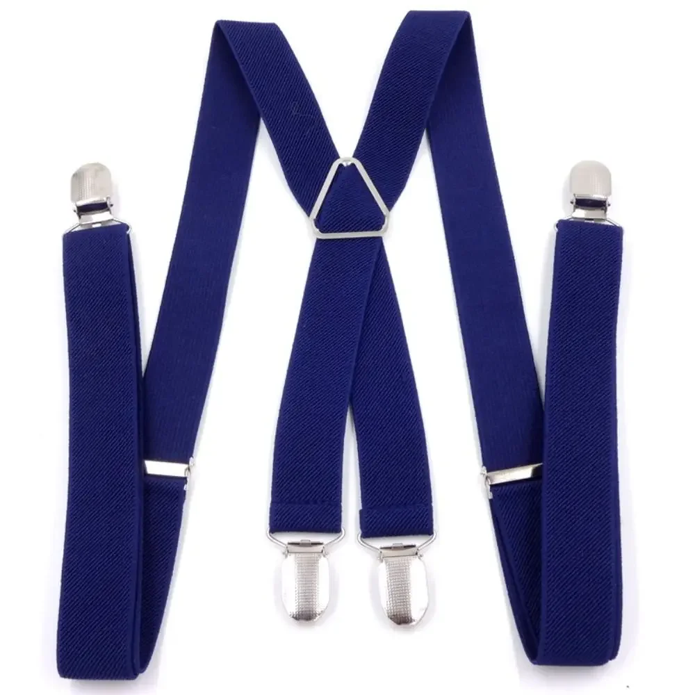 4 Clips 2.5CM Wide Men Suspenders Women Elastic Adjustable Adult Braces Suspender Kids Children Boys Girls Wedding Accessories men suspenders braces