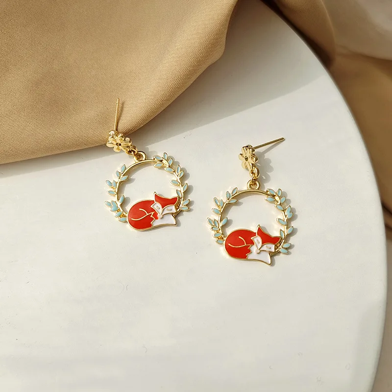 Kawaii Little Red Fox Harajuku Earrings - Limited Edition