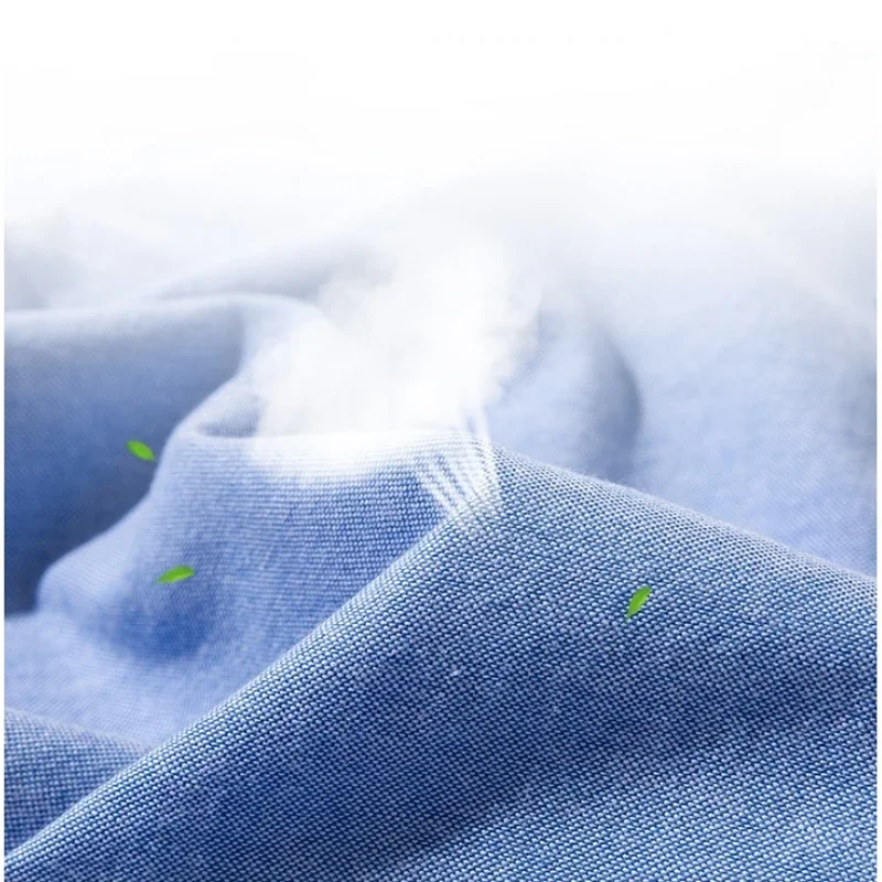 Soft Comfortable Regular Fit Short Sleeve 100% Cotton Oxford Plus Size Quality Summer Business Men Casual Shirts 5