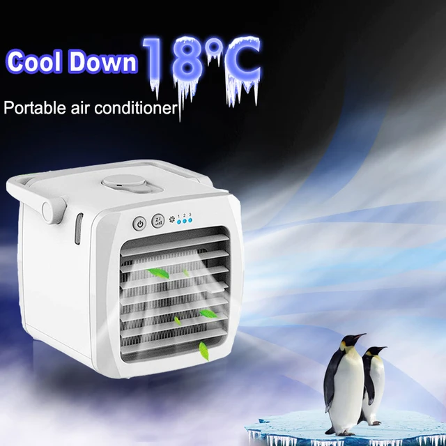 Climatiseur portable, refroidisseur d'air personnel USB, mini ventilateur de refroidissement de bureau, humidificateur d'air 1