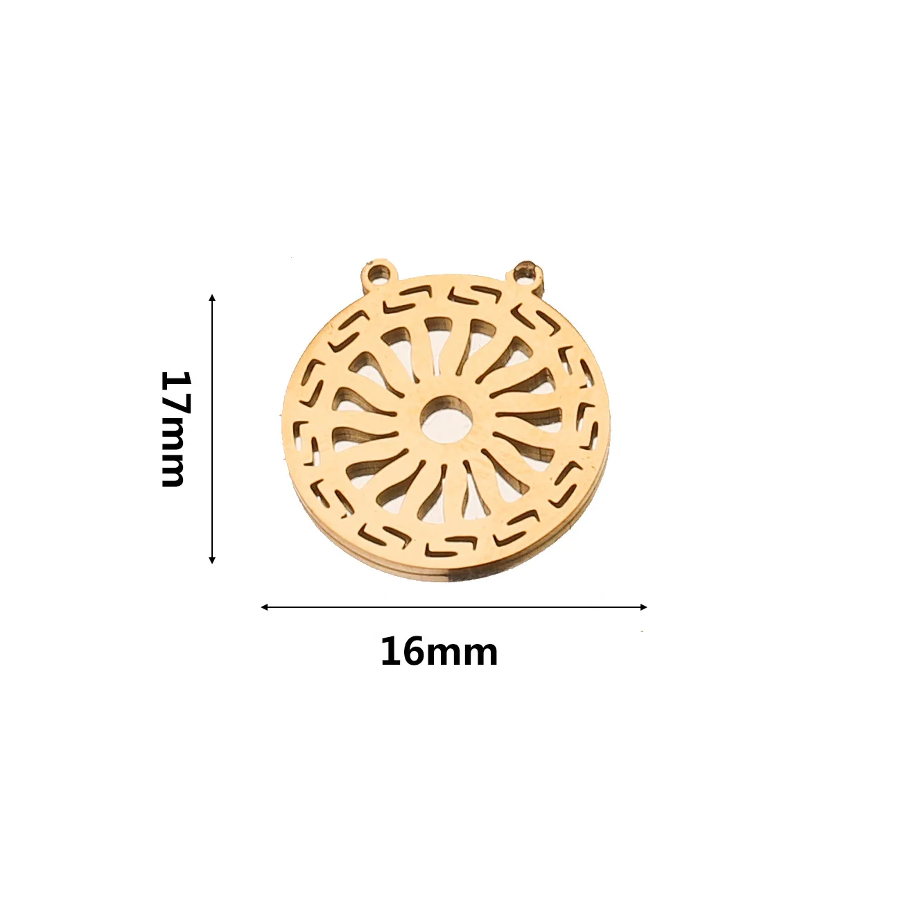 Bohemian Style Titanium Steel Water Drop Charm Pendant Gold DIY Connector Pendant Earrings Necklace 7