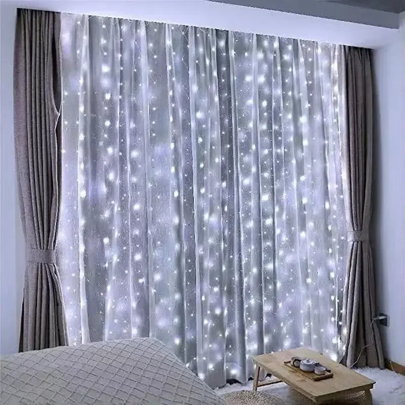 Description Picture 4 of item6/3M LED Curtain Garland USB String Lights Fairy Festoon Remote Control New Year Christmas Halloween Decorations for Home Room