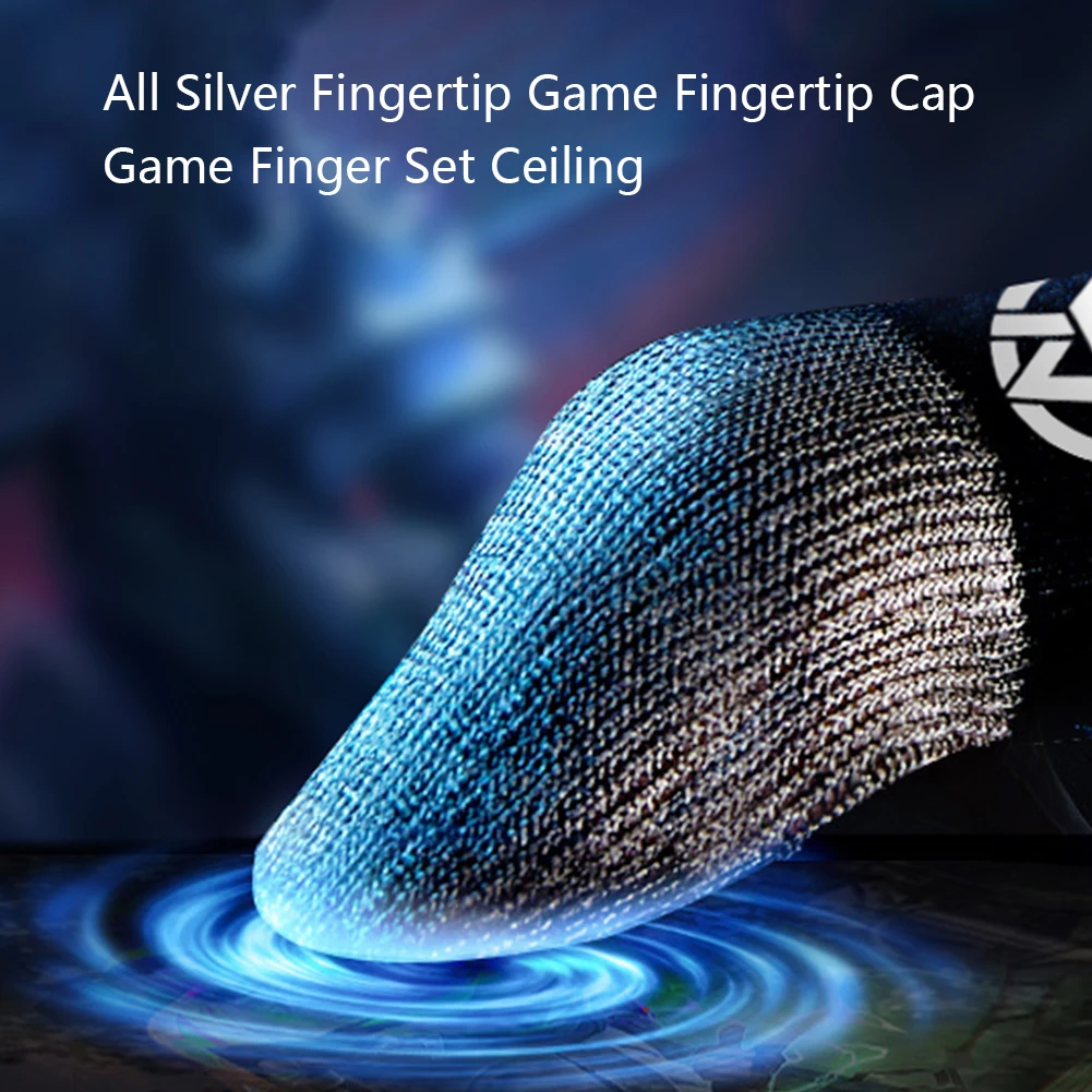 Game Fingertip Gloves Luminous Anti-slip Touch Screen Finger Sleeve Breathable Gaming Finger Cots for PUBG Phone Games Accessory