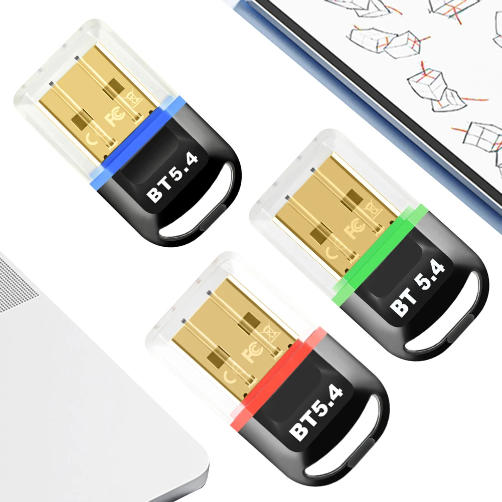 USB 블루투스 어댑터 5.4 PC용 BT 송신기 및 수신기 Windows 11/10/8.1 무선 스피커용 BT 어댑터 플러그 앤 플레이