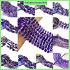 Natural Stone Amethyst Quartz Loose Round Square Rondelle Spacer Beads for Jewelry Making DIY Bracelet Earrings Accessories 1